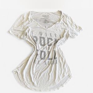 White Graphic Women's Top